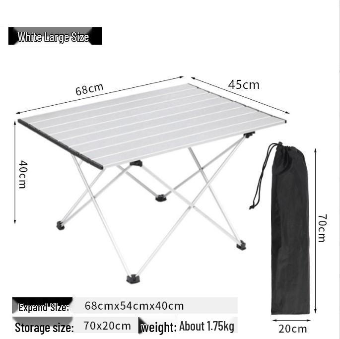 Portable Aluminum Folding Outdoor Table for Camping, Picnics, and BBQs