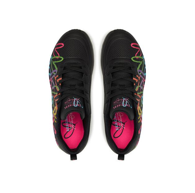 Skechers Uno Lite Sneakers - Heat of Lights 177977/BKMT Black