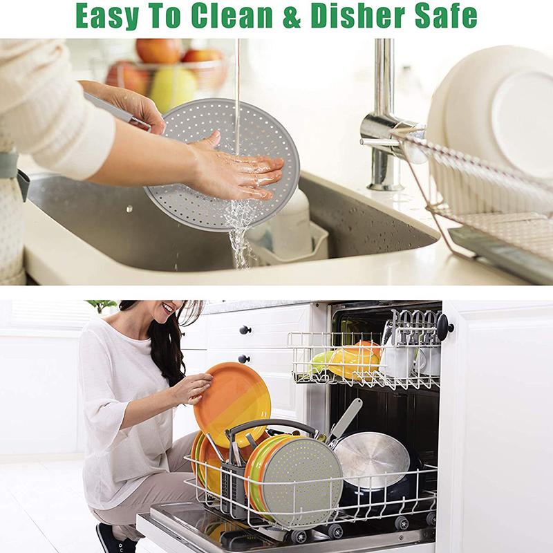 Silikonowy ekran przeciw pryskaniu z uchwytem, odporny na ciepło, ochrona przed pryskaniem oleju, pokrywka na deskę ociekową, pokrywka na patelnię kuchenną, narzędzia do gotowania