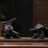 2PCS Unique Incense Burner Samurai Figurine Incense Stick Burner  Home Decoration
