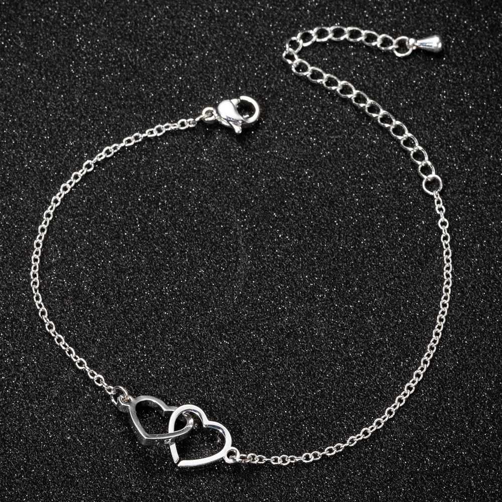 Fashion 3 Colors Stainless Steel Hollow Heart Bracelet for Women Girl Couple Hand Chain Friendship Jewelry Wedding Gift Bangle