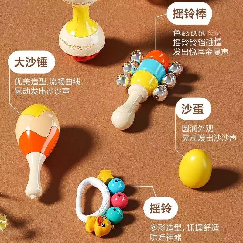 Baby Early Education Grasping Month-Old To Sand Hammer Training Head Up Baby Toy Hand Rattle