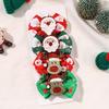 4pcs Christmas Hair Bow Clips for Baby Girls DIY Glitter X'mas Santa Elk Bowknot Hairpin Cute Kid Headwear Hair Accessories