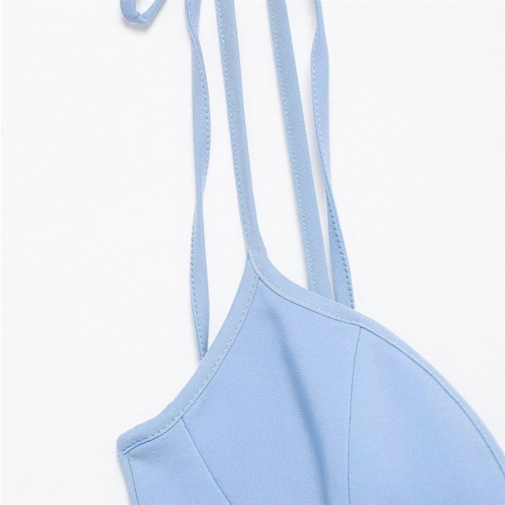 2025 Spring/Summer Women's Slim-Fit Bow Camisole Dress
