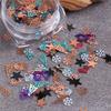 Celebrate Christmas Golden Nail Sequins Paillette 3D Metal Nail Art Charms Decoration Snowflake X'mas Boots Trees Pack