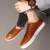 Men's Shoes Summer Business Board Shoes Men's Genuine Leather Crocodile Pattern Casual Shoes European Station Dress Large Size Leather Shoes Men