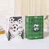 Kraft Paper Gift Bag Soccer Theme Party Favor Bag Sports Ball Design Gift Packaging Bag with Twisted Handles for Football Event