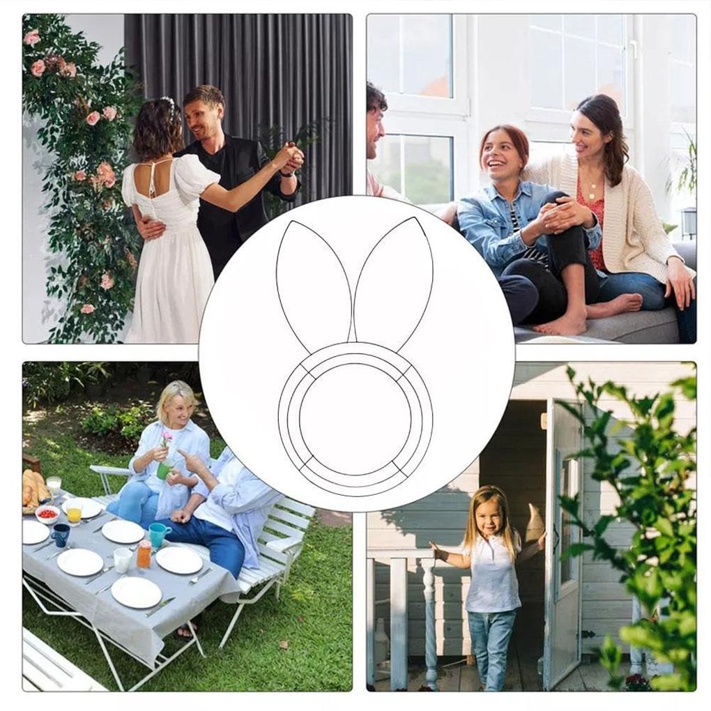 2 Stück Kaninchen Drahtkranz Personalisierter Oster-Blumen-Spiralkranz 2er Pack/Los Hase Und Außenbereich 2 Stück/Set Metall Und Dekoration