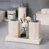 Light Luxury White Jade Stone Home Bathroom Wash Suit Bathroom Supplies Brush Tooth Cup Soap Bottle Soap Dish Toothbrush Holder