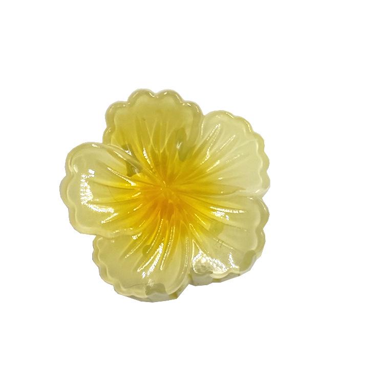 4cm průhledná třpytivá sponka do vlasů ve tvaru vajíčka s květinou - žraločí sponka do vlasů