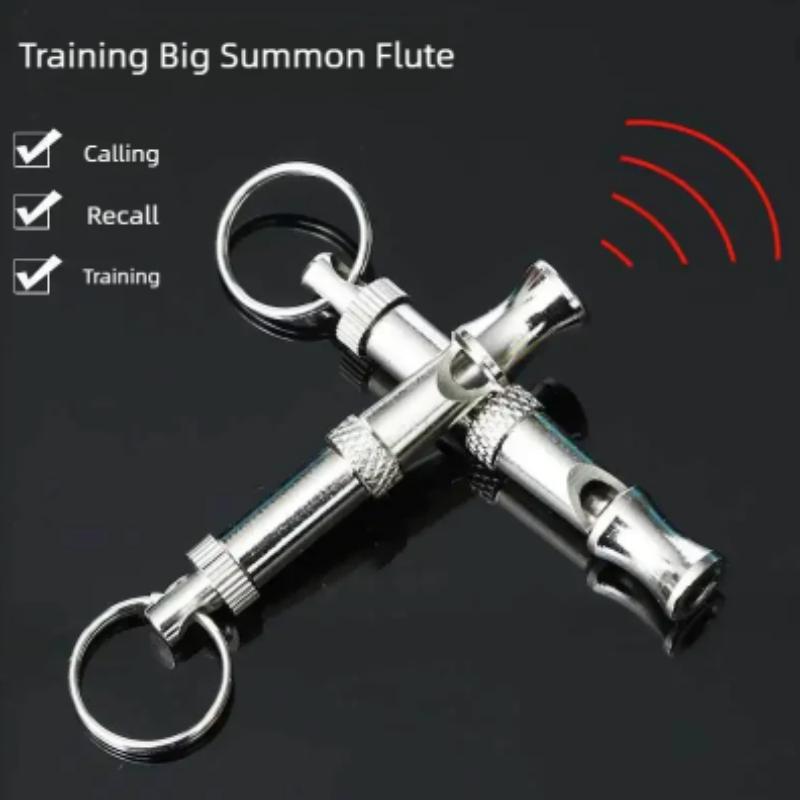 New Dog Whistle Pet Training Whistle Stainless Steel Silver Portable Adjustable Ultrasonic Cat/Dog Behavior Training Aid Tool