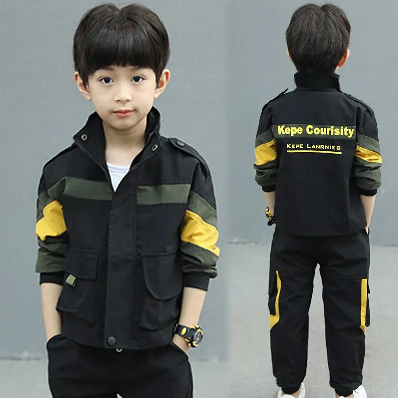 Boys' 2pcs/Set Spring Autumn Clothing Suits (Coat + Pants) - Kids  Teenager Sport School Outwear Suit