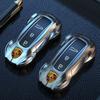 Zinklegering Bilnyckelskal Skyddsskal Fob För Porsche Panamera Macan 718 Taycan 911 Cayman Boxster 9ya 971 Bilstyling Tillbehör