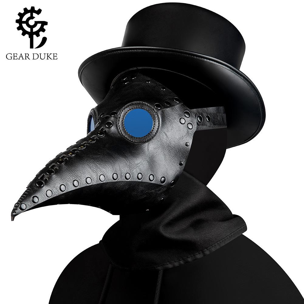 Plague Doctor Halloween Mask & Hood for Role-Playing and Cosplay Decorations