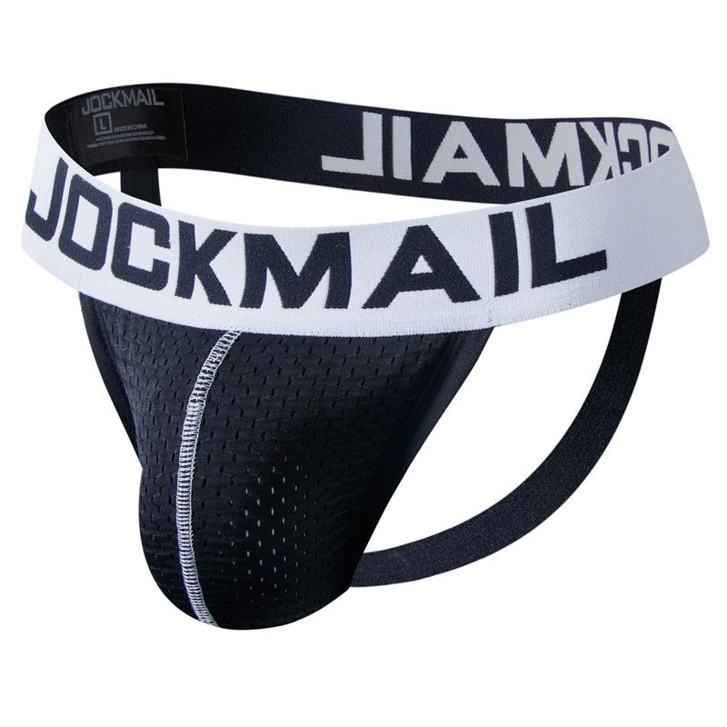 Jockstraps JOCKMAIL Fashion Low Waist Men's Thong Underwear Mesh Breathable Sexy Jockstraps Halo Sports Daily Casual Man G-string Underpnats
