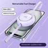 1Pcs Retractable Usb C To Usbc Data Cord 1M 100W Fast Charging Type C Cable For Phone 15 Pro Max 15Plus