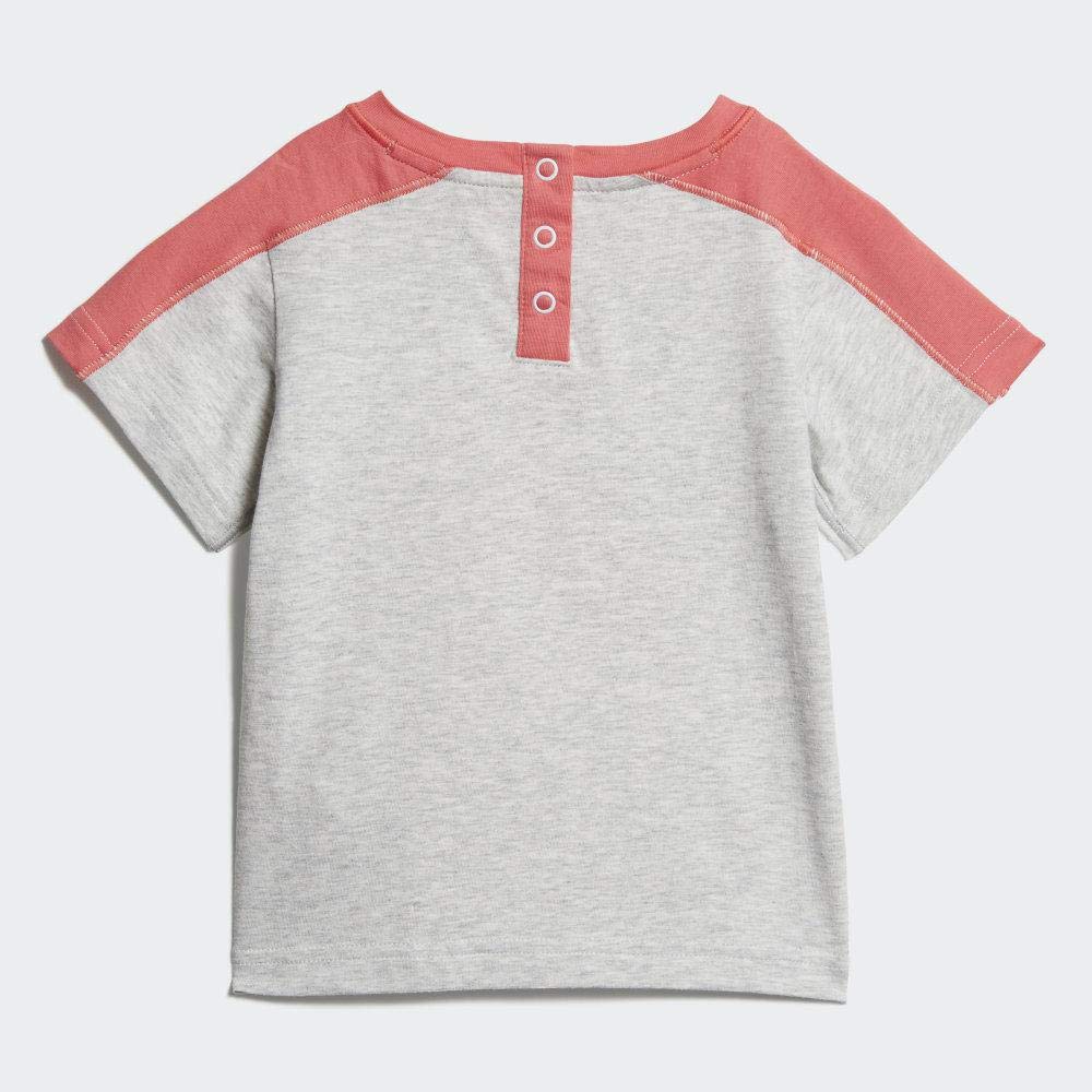 Trainingsbekleidung I Sport ID Logo Shorts Set FTM85 Kinder Pink F13 Japan 60 [Adidas] T-Shirt & [Junior] Weiß/Prisma (DV1261) (GRATIS Größe)