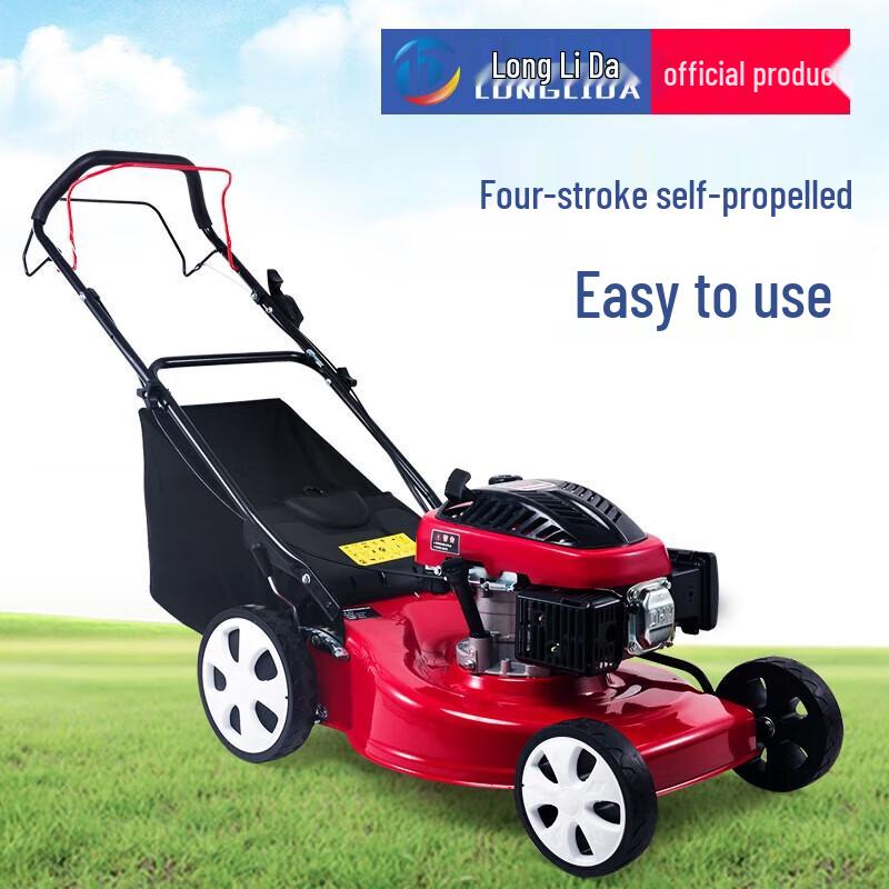 Longlida 18-inch Zongshen Gasoline Push Lawn Mower CN plug (adapter included)