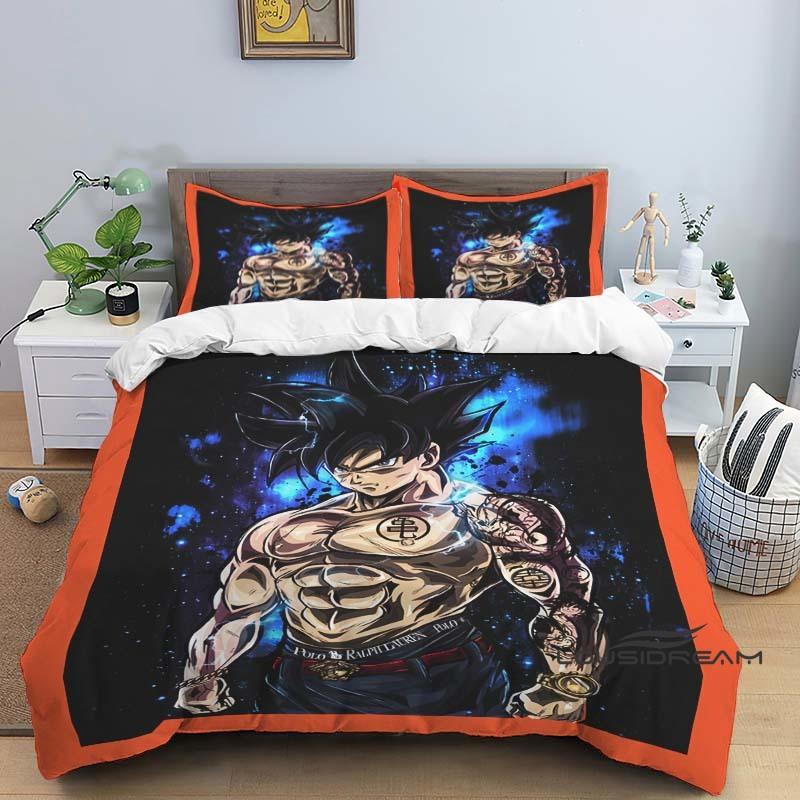 

CustomizableDragon Ball Cartoon Print Bedding Set: This soft and comfortable set includes a duvet cover and pillowcases. 135x200cm