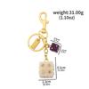 Fashionable Irregular Shape Dice Billiard Bag Pendant Metal Keychain - Hot Selling