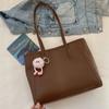 Borsa shopper da donna e ragazza, borsa tote in pelle PU di lusso, grande capacità, borsa a mano, borsa a tracolla di qualità