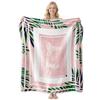 Cool Contrast Tiger Print Flannel Blanket Soft Nap Air Conditioner Throw Home