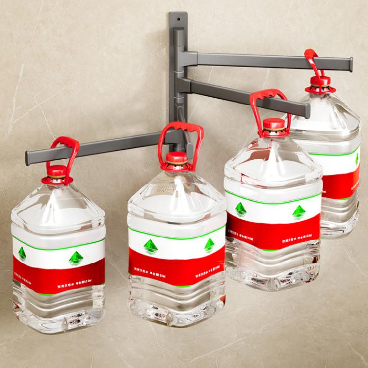 Suport pentru prosoape Baie Montat pe perete Spațiu rotativ 360 Cârlige pentru raft rotativ din aluminiu Suport pentru prosoape