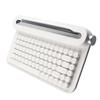 Vintage Bluetooth Keyboard 86 Keys Portable Wireless Keyboard with Integrated Stand for Windows for