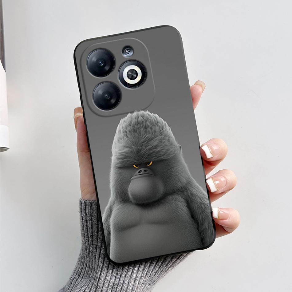 Case For Infinix Smart 8 Back Cover Black Silicon Soft TPU Marble Cover For Infinix Smart 8 X6525 Funda Smart8 Phone Cases Coque