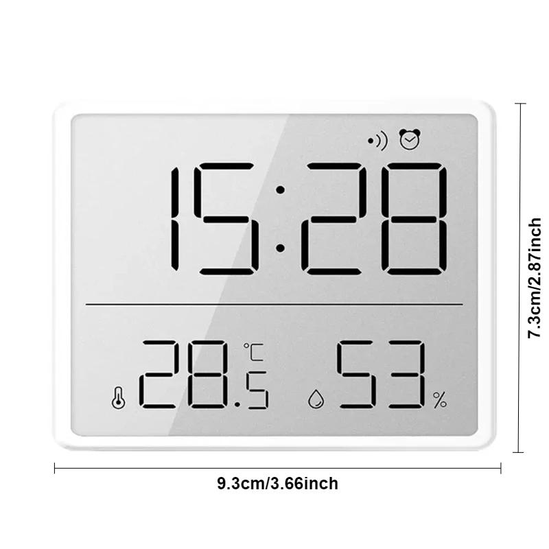 LCD Digital Wall Clock Large Screen Display Multi-Function Magnetic Design Thermometer Humidity Monitor Home and Decoration Led