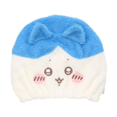 Shobido Chiikawa Hair Drying Cap, for Adults, Fits Head Circumferences 46-75cm, Absorbent Towel Cap (Hachiware)