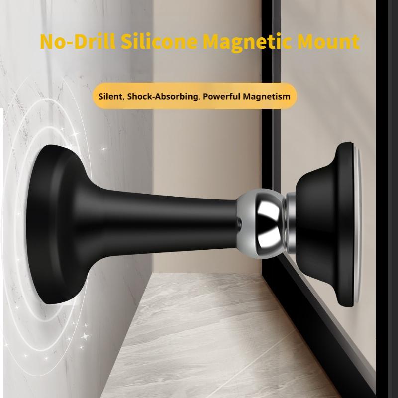 No-Drill Silicone Door Stopper with Strong Suction – Anti-Collision Floor Guard for Bedroom Wall Protection