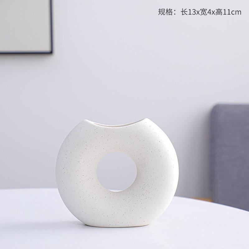 Special-shaped Art Vase Ornaments Creative Ceramic Living Room Flower Arrangements Home Entrance Soft Decoration Ornaments Sale