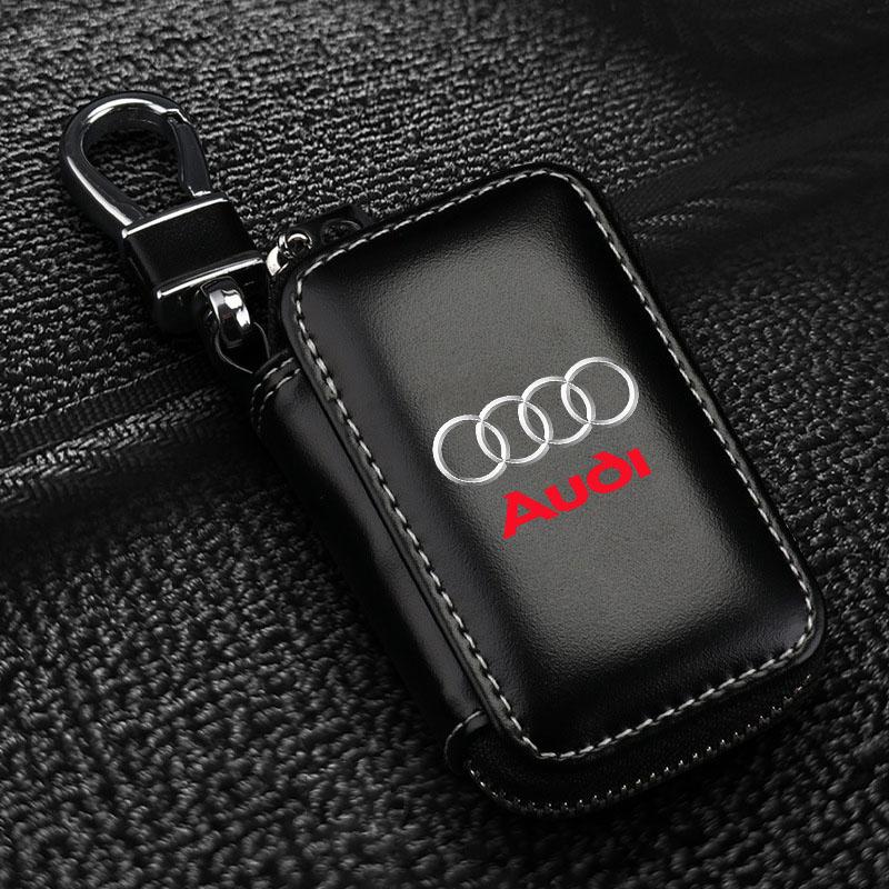 

1 шт. Кожаный кошелек для ключей, сумка для ключей от машины, многофункциональный чехол для ключей, автомобильные аксессуары для Audi Q7 Q3 Q5L Q2L S4 S5 S6 S7 S8 A6L A4L A3 A4 A7 A5 RS3 RS4 B6 B8 B7 audi