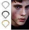 Anel Segmentado Dobradiço Gota de Lágrima Aço Cirúrgico 316L Clicker Septo Nariz Piercing Lábio Labret Cartilagem Orelha Daith Helix Brinco