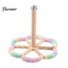 Bird Cage Entertainment Spinning Perch Toy, Rotating Parrot Wooden with Colorful Birdcage Accessories for Small Parrots Rope, Accessory Conures