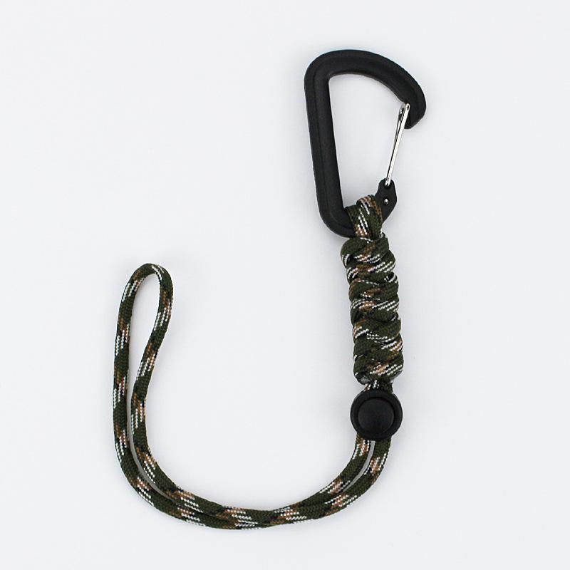 Outdoor Tactical Carabiner Keychain: Emergency Paracord Lanyard with Anti-Loss Buckle