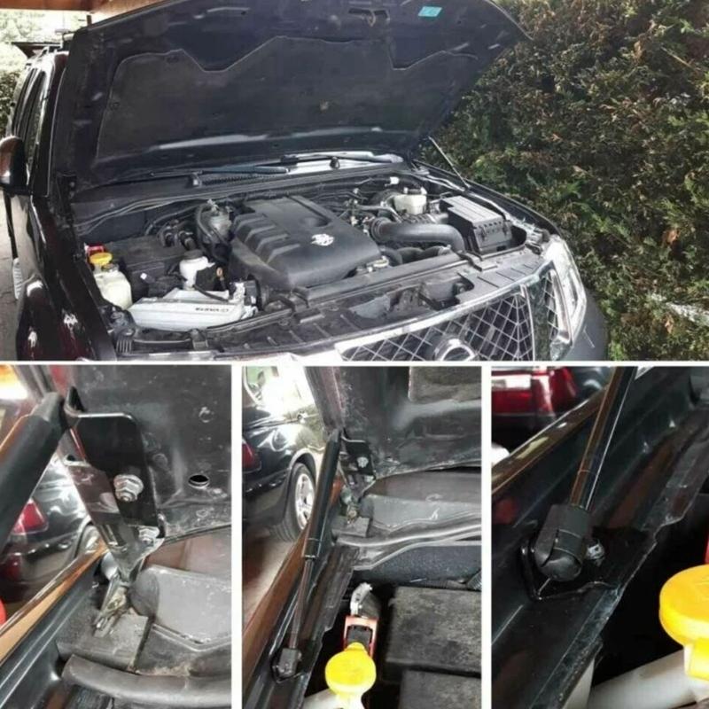 Hydraulic Bonnet Lift Support Rod Kit 700N Capacity With Mounting Brackets Easy Installation Suitable For D40 ACMAT ALTV