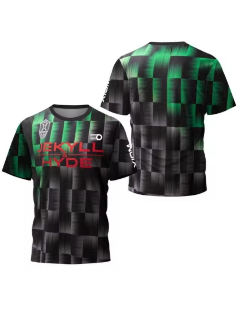 Summer 3D Printing Neon City High Performance Men's Table Tennis T-shirt Summer Badminton T-shirt Men Top Table Tennis Club Quick Dry Short Sleeve