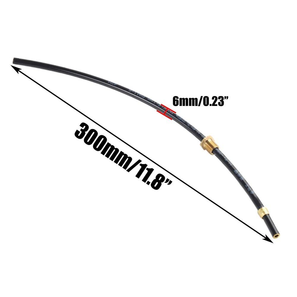 1Pcs High Pressure Air Compressor Nylon Hose 30cm 6mm Dia Exhaust Tube with Small Brass Parts Pressure Relief Valve Tube