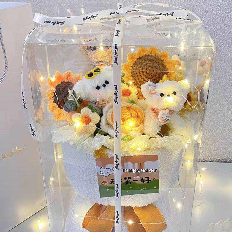 Twist Tie Puppy Doll Flower Bouquet: Handmade Birthday Gift for Girls & Best Friends