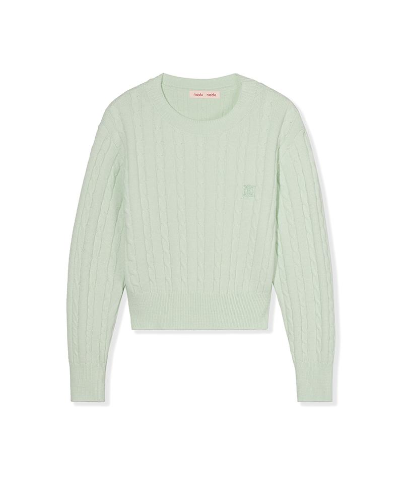 Nodeuyuumeon Witty Cable Round Knit [Mint]