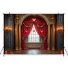 Mocsicka Valentine's Day Photography Backgrounds Palace Red Curtains Love Decorations Girls Women Photo Backdrops Wedding Banner