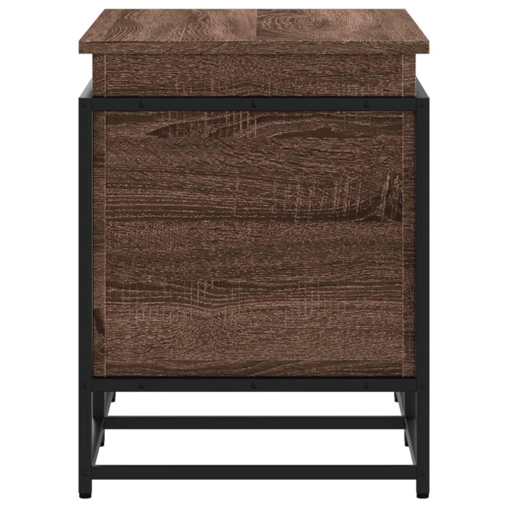 Storage Box with Lid Oak Look 100 X 40 X 51.5 Cm