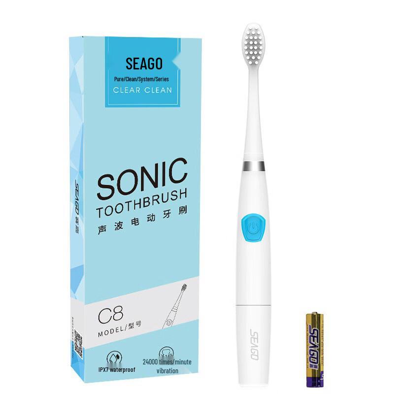 Seago C8 Battery-Powered Sonic Electric Toothbrush