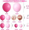 Rose Red Maca Pink Metal Rose Gold Balloon Set Girl Birthday Wedding Engagement Baby Christening Decoration
