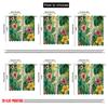 2pcs,2D Plane Printing Window Curtain Tropical Bloom Versatile Polyester (without Rod) Gifts Use for Bedroom Living Room Window