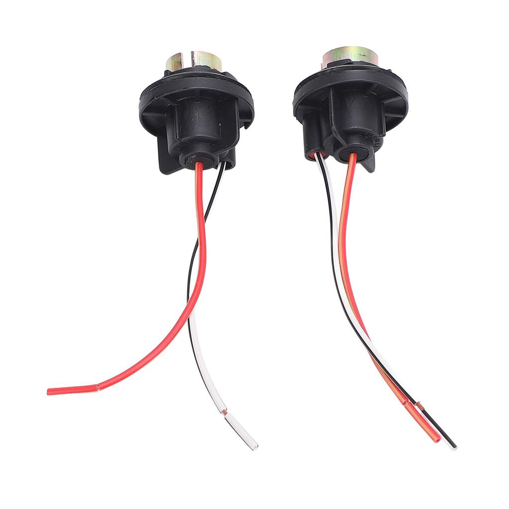 2Pcs Rear Brake Light Socket Holder Waterproofing Turn Signal Light Plug Connector LED Bulb Socket with Wiring Harness