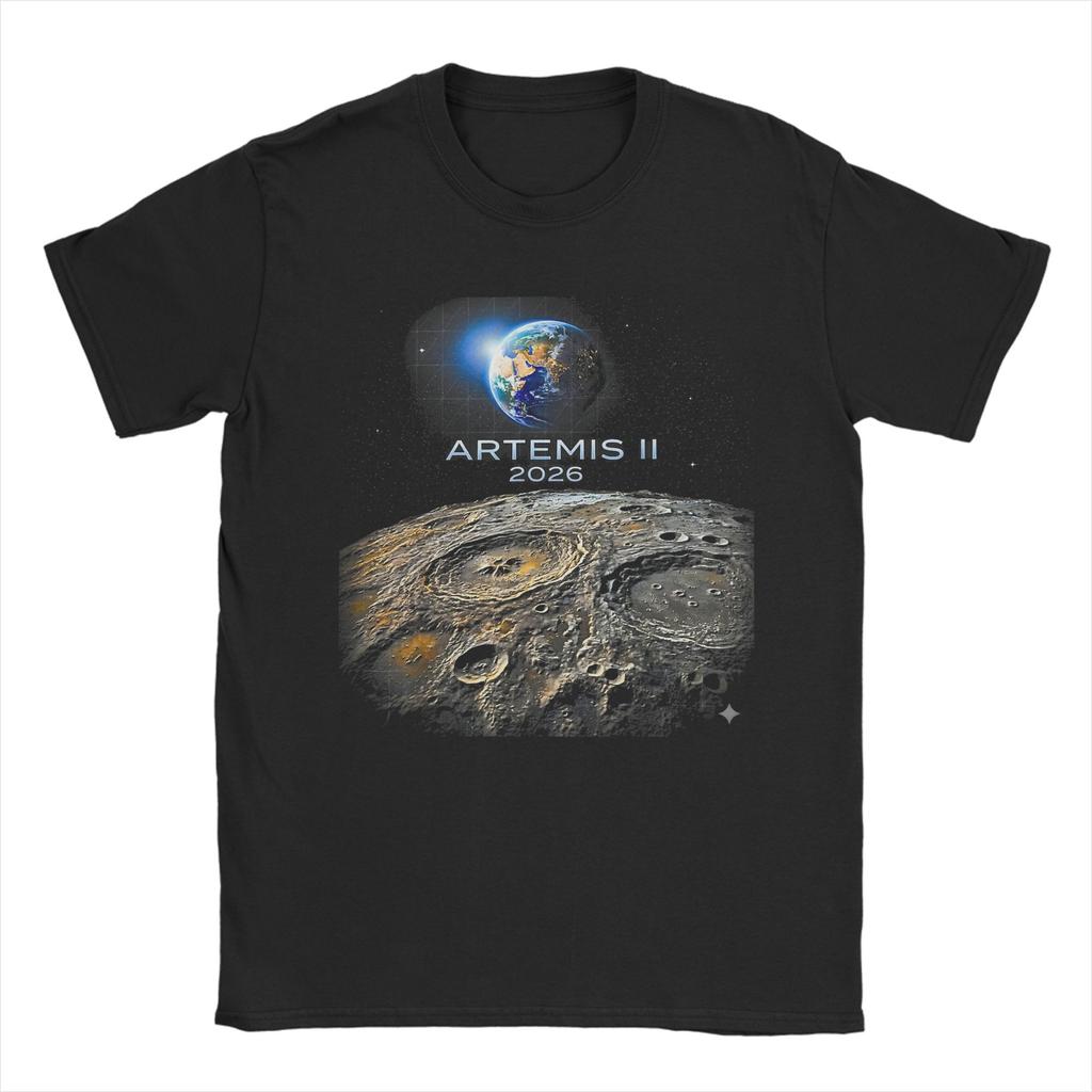 Printed Artemis II Mission To The Moon 2026 Artemis 2 T Shirt For Unisex Cotton Tshirts Short Sleeve Clothes