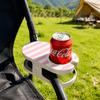 Clip On Drink Holder with Striped Design for Desk Table or Outdoor Use Securely Holds Cups Bottles or Cans with Durable Construction and Stable Grip